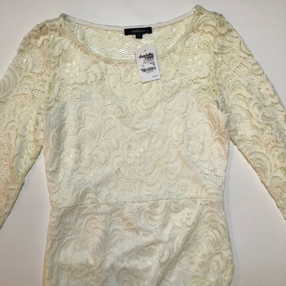 Women’s dress color white bodycon  size medium - Picture 6 of 12